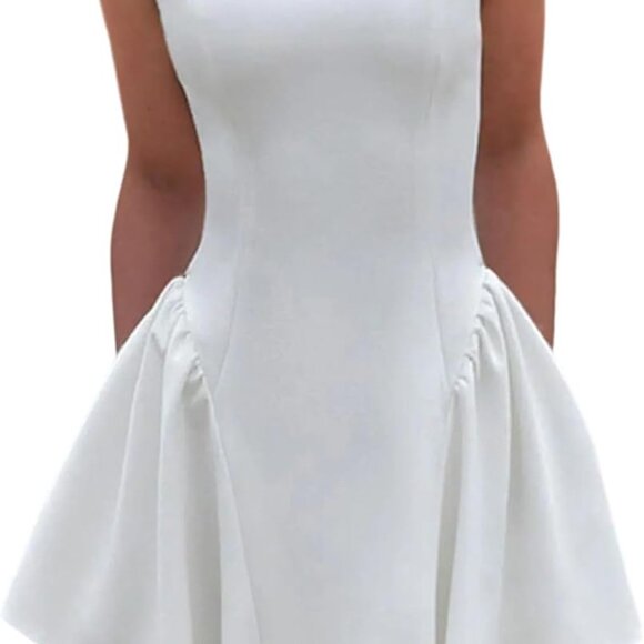 Women's Mini Dress Sleeveless Backless A Line Summer Formal Cocktail - Picture 1 of 5